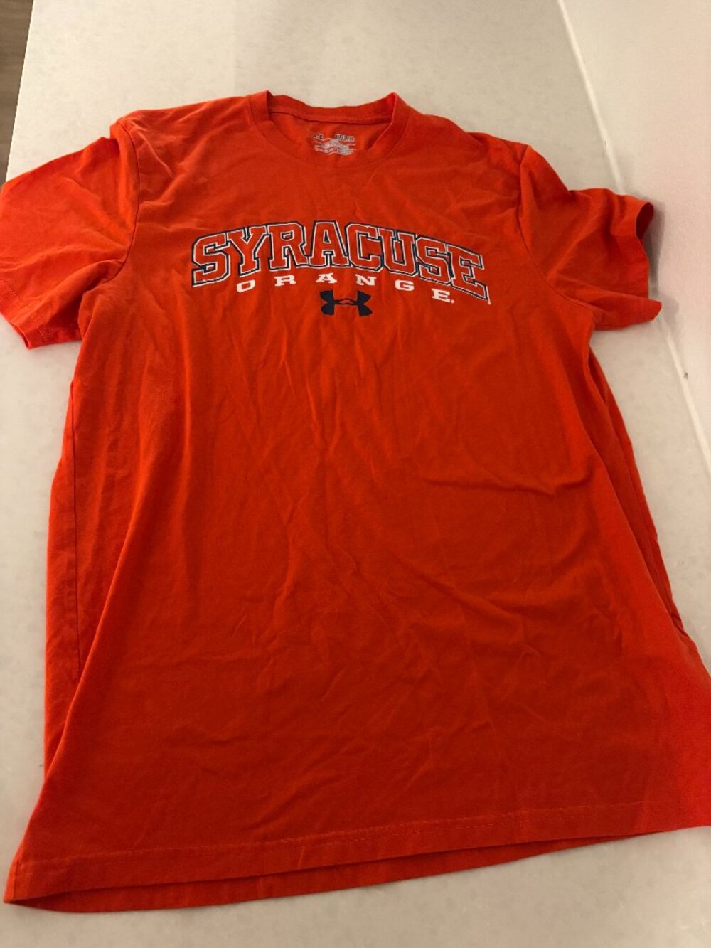 Syracuse Orange T Shirt Adult Medium Orange Short Sleeve Under Armour Loose Fit